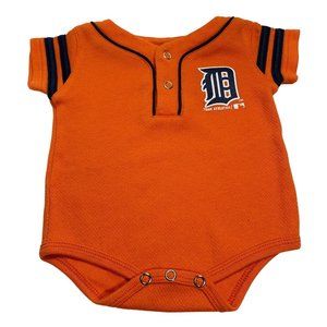 MLB  Detroit Orange Logo Team Athletics Baby 0 To 3 Months  One Piece Baseball